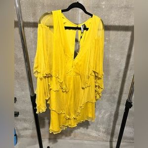 Flowing Yellow Top Shop  Romper